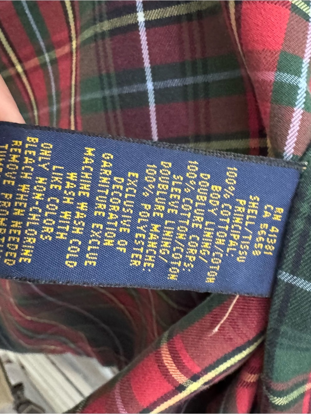 Vintage Polo Ralph Lauren Tan Harrington Jacket Coat Plaid Lined Men's M Golf - Picture 10 of 10